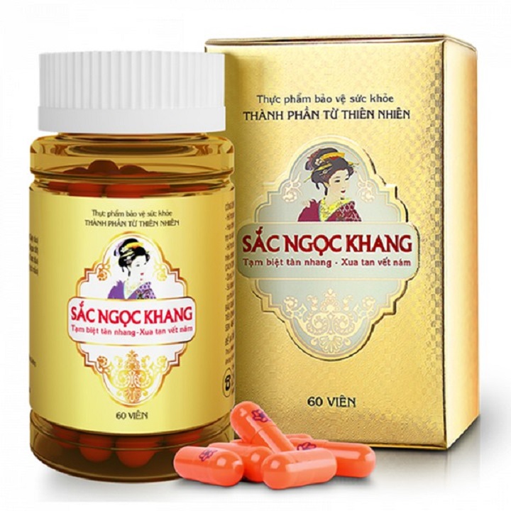 Viên uống đẹp da đến từ Việt Nam Sắc Ngọc Khang. Thực phẩm chức năng