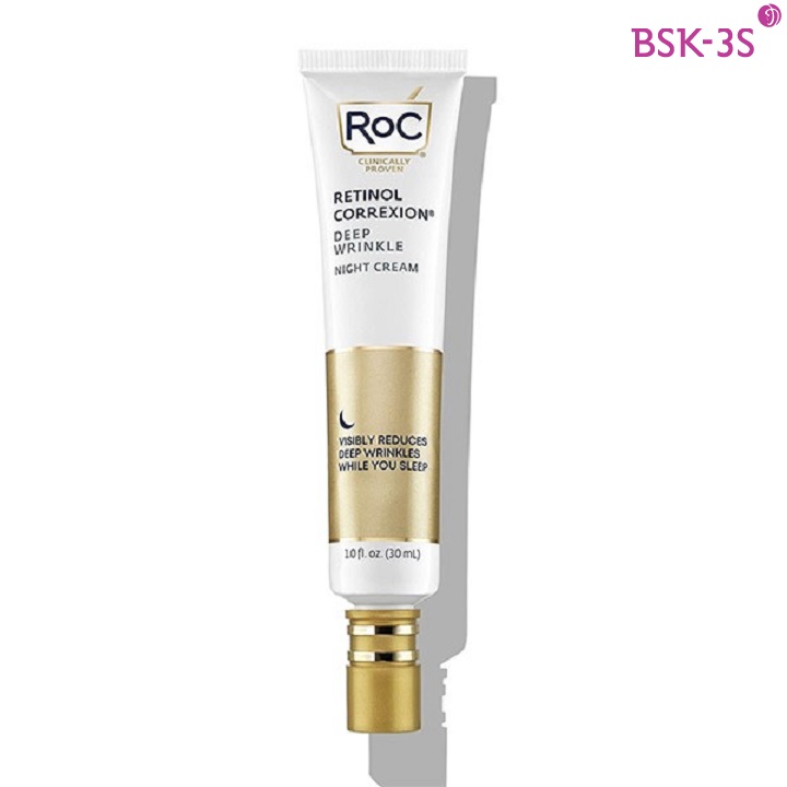 RoC Retinol Correxion Deep Wrinkle Night Cream hỗ trợ sản sinh collagen mạnh mẽ và xóa nhăn cho da.