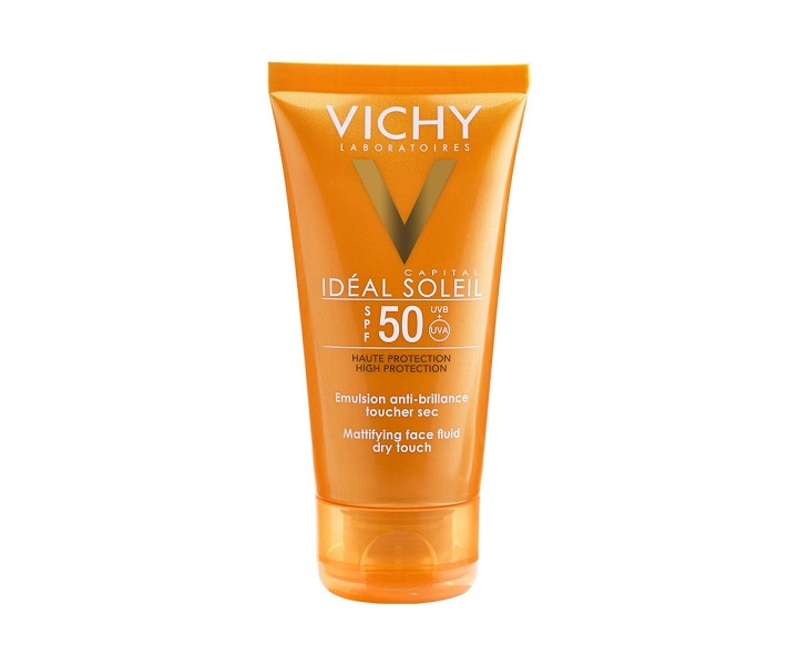 Kem chống nắng dưỡng trắng da mặt SPF50 Vichy Capital Soleil SPF50 Face Dry Touch