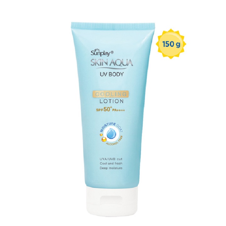 Kem chống nắng dưỡng thể Sunplay Skin Aqua UV Body Cooling Lotion SPF 50 PA lotion dưỡng trắng da