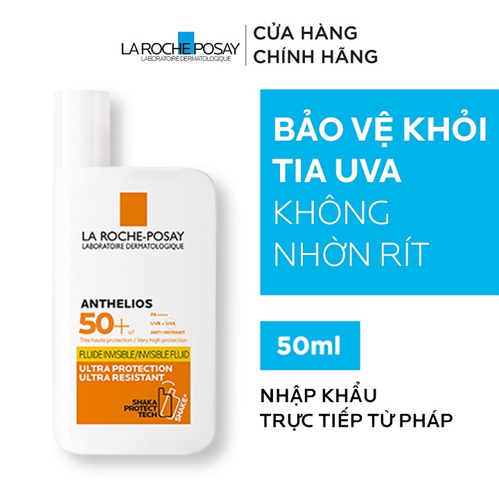 Kem Chống Nắng Trắng Da Anthelios Invisible Fluid SPF 50+