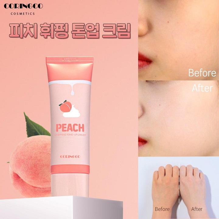 Kem dưỡng trắng nâng tone da Coringco Peach Whipping Tone Up Cream