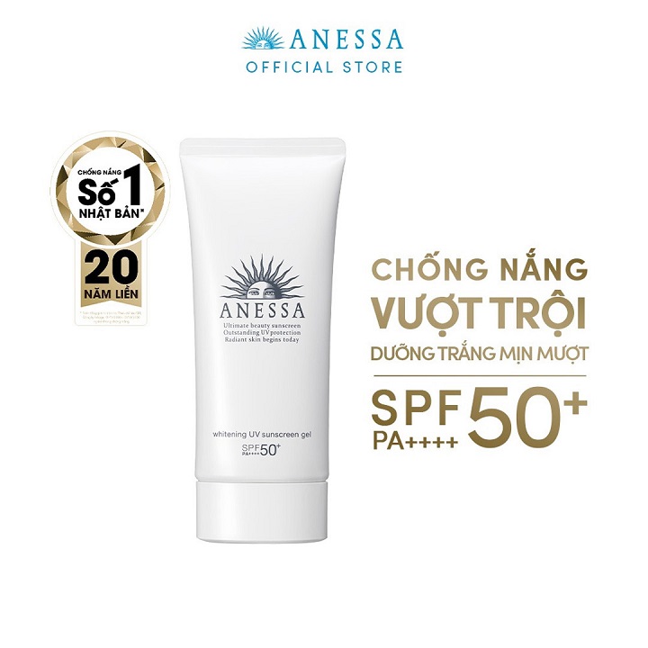 Gel chống nắng dưỡng trắng Anessa SPF 50+ 90gr