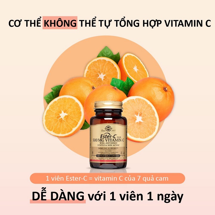 Viên uống vitamin C làm đẹp da Ester-C Solgar