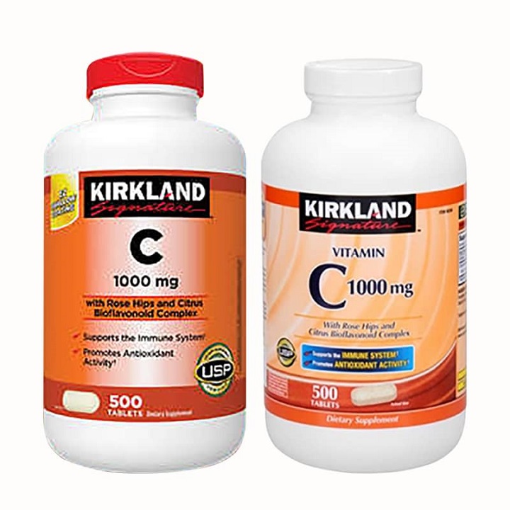 Viên uống vitamin C làm đẹp da Kirkland 1000mg của Mỹ