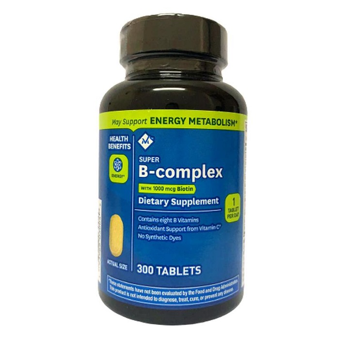 Super B-Complex with Biotin Vitamin B Vitamin C Member’s Mark